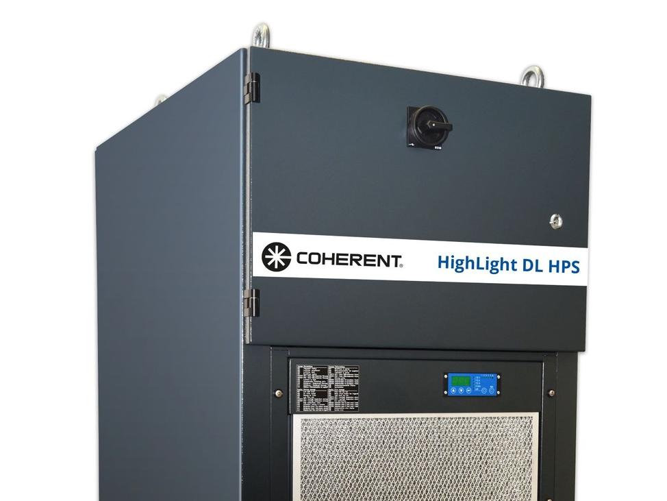 Der Diodenlaser HighLight DL HPS von Coherent mit Ausgangsleistungen von 1 kW bis 4 kW präsenteiret sich in einem kompakten, in sich geschlossenem Gehäuse.