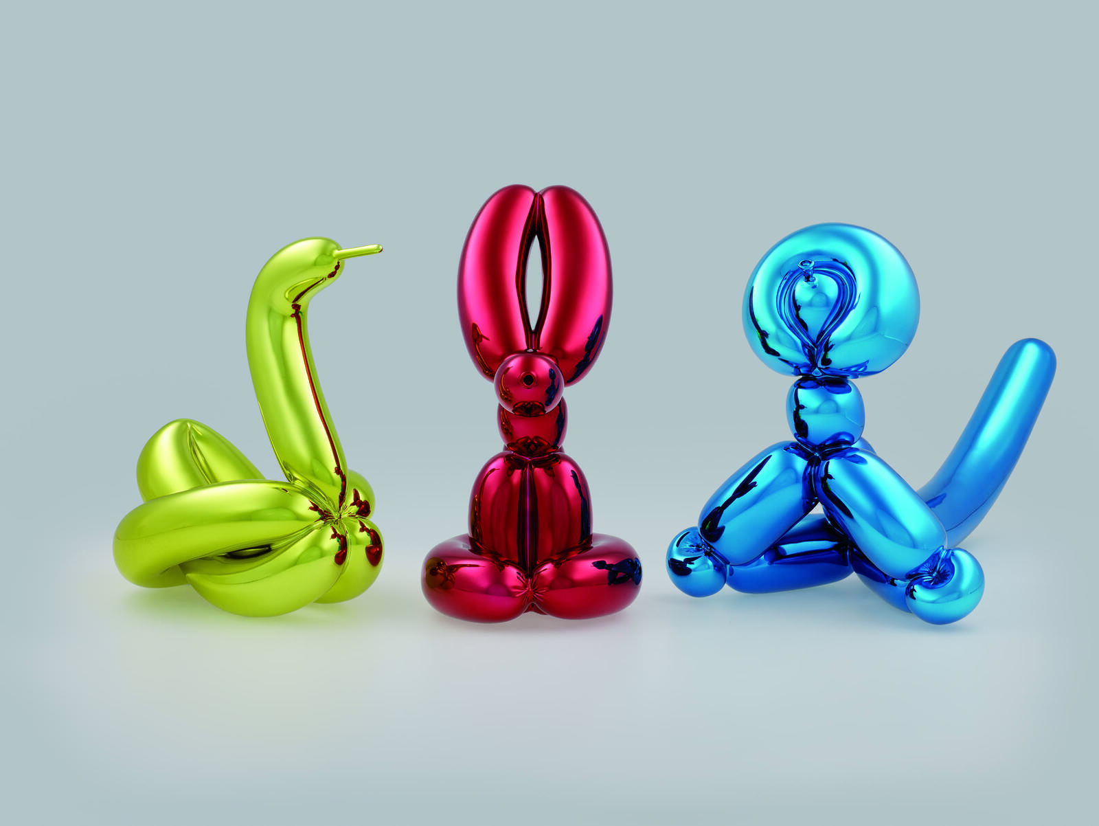Die weltberühmten Ballon-Skulpturen von Jeff Koons mit der glänzenden Oberfläche aus Edelstahl Rostfrei wurden zu seinem Markenzeichen.