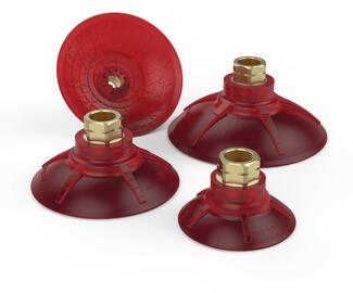 Die neue Glockensauger-Serie von Destaco besticht durch ihr völlig neu entwickeltes glockenförmiges Design und ist in den drei Größen 65, 90 und 110 mm erhältlich.