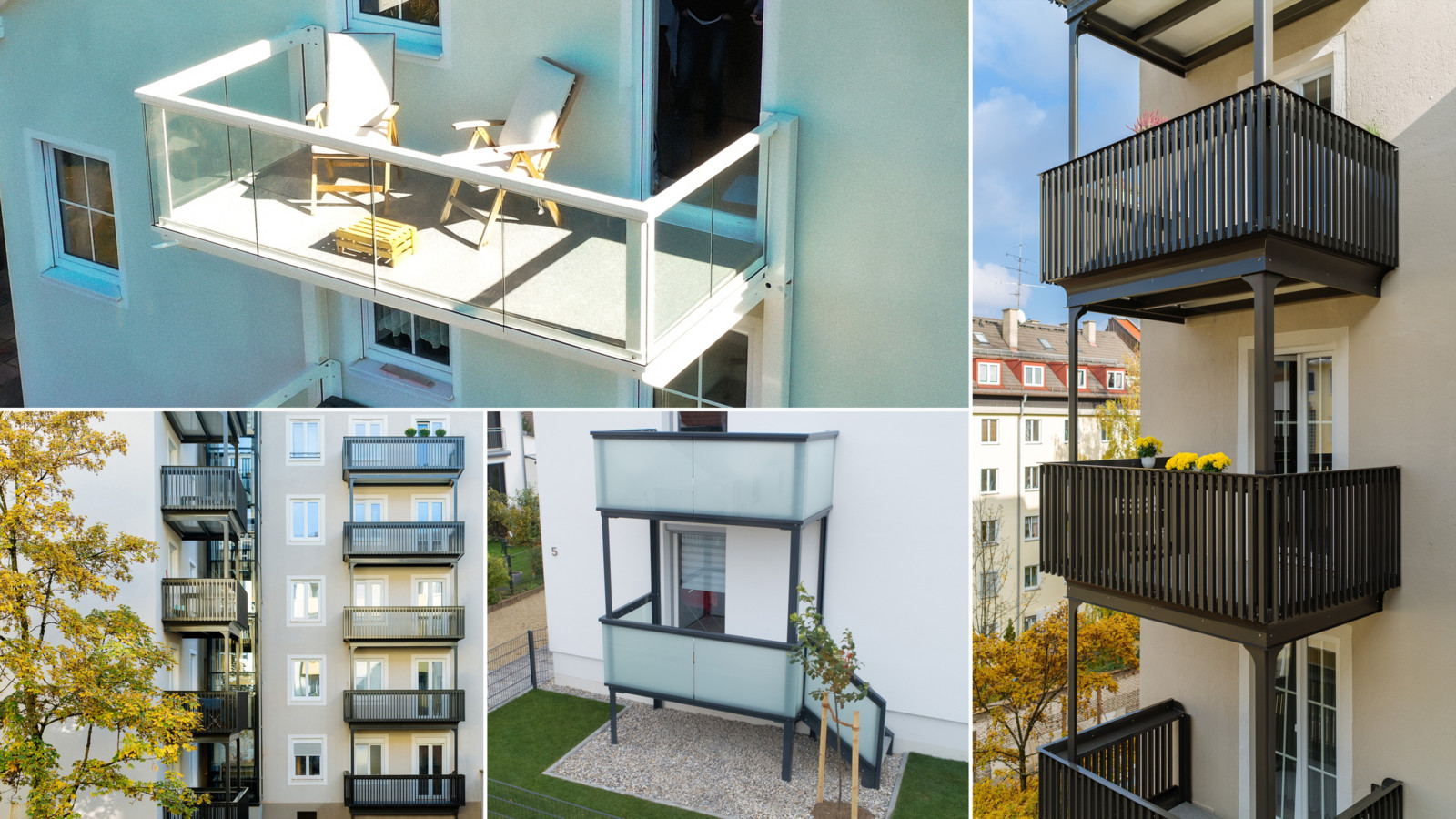 Die Sandmeir – exclusiv Stahlbau GmbH entwickelt und vertreibt Systeme für moderne Neubaubalkone bis hin zu nachträglich installierten Balkonen an denkmalgeschützten Bauten.