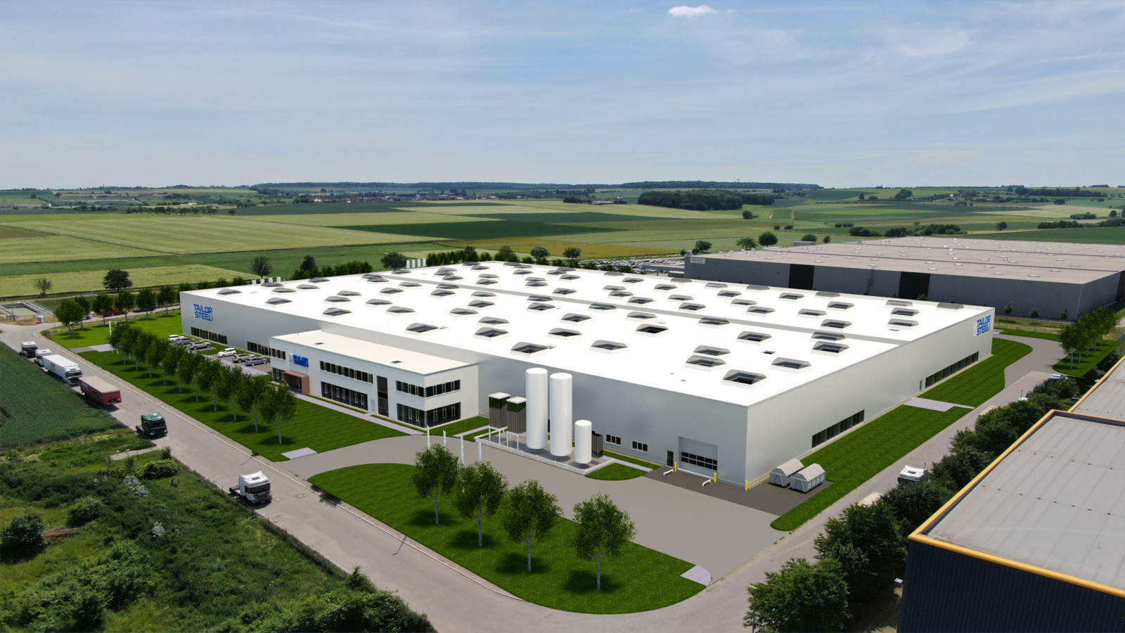 2021, vor etwa einem Jahr, hat 247 Tailor Steel, Hersteller maßgeschnittener Metallbleche, Rohre und Kantteile, mit dem Bau der neuen Produktionsstätte in Langenau bei Ulm begonnen. 