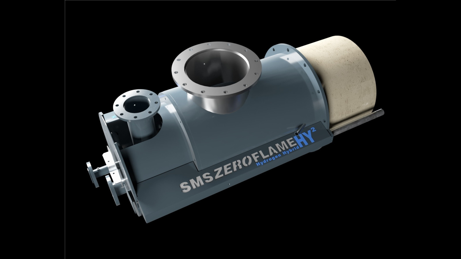 Mit dem Zero Flame HY2-Brenner der SMS Group kann das Walzwerk auch gänzlich mit Wasserstoff betrieben werden.
