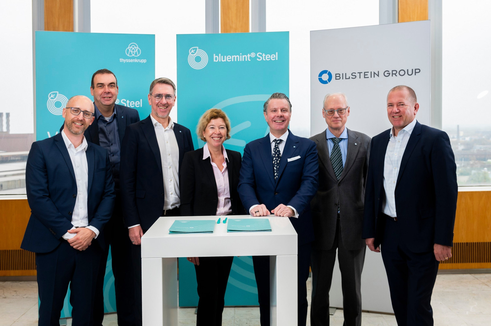 Thyssenkrupp Steel Europe und die Bilstein Group unterzeichnen Absichtserklärungen, um künftig klimafreundlichere Stahlprodukte anzubieten.