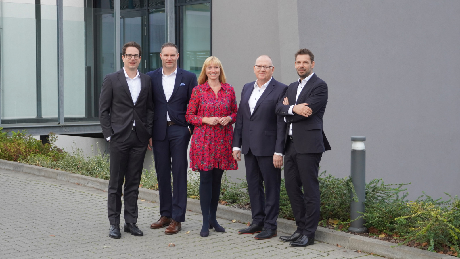 Die neue Geschäftsleitung von EWM (von links nach rechts): Sebastian Stindl, Frank Bartels, Susanne Szczesny-Oßing, Robert Stöckl, Thomas Häusle.